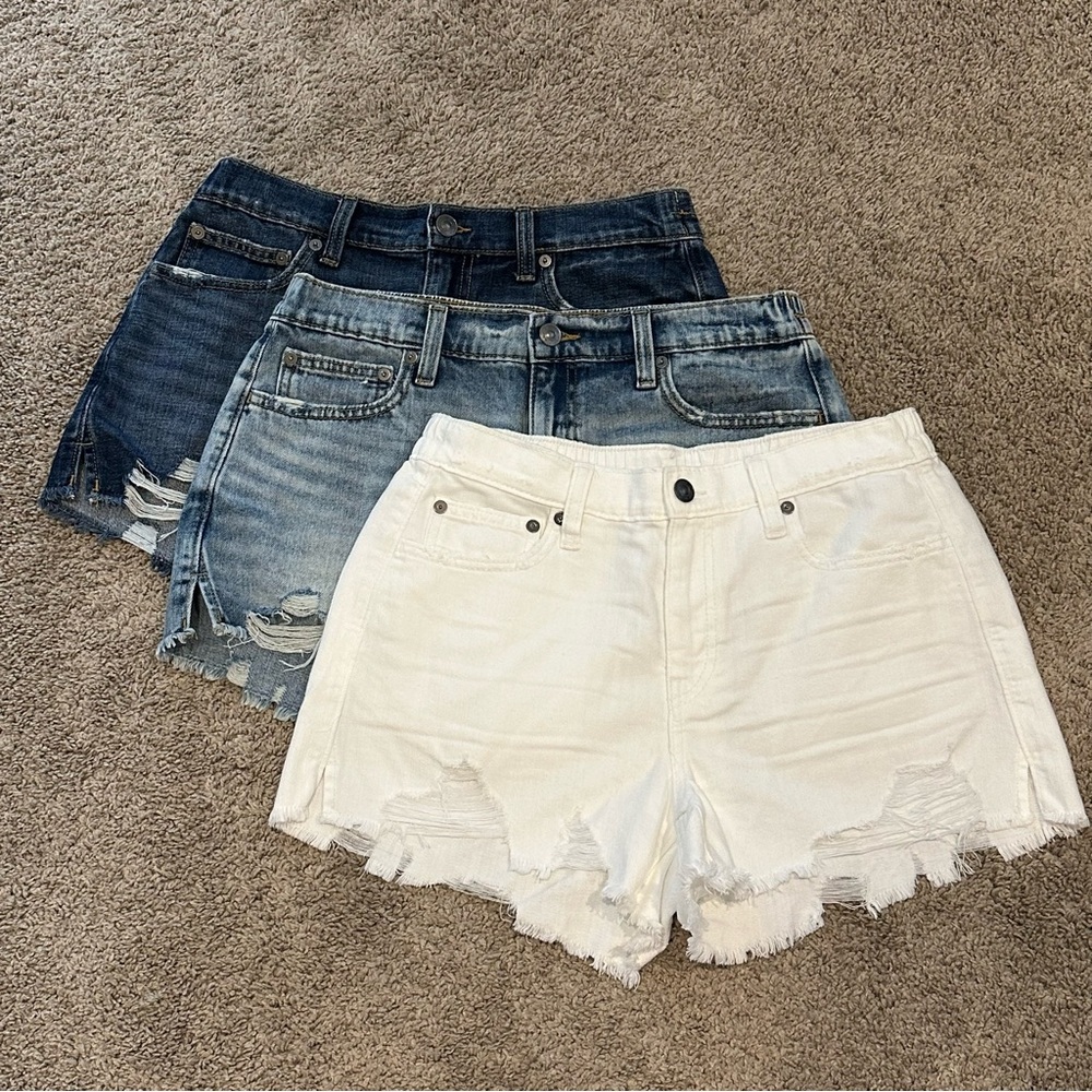 3x Aerie Daydream Denim Stretch Shorts